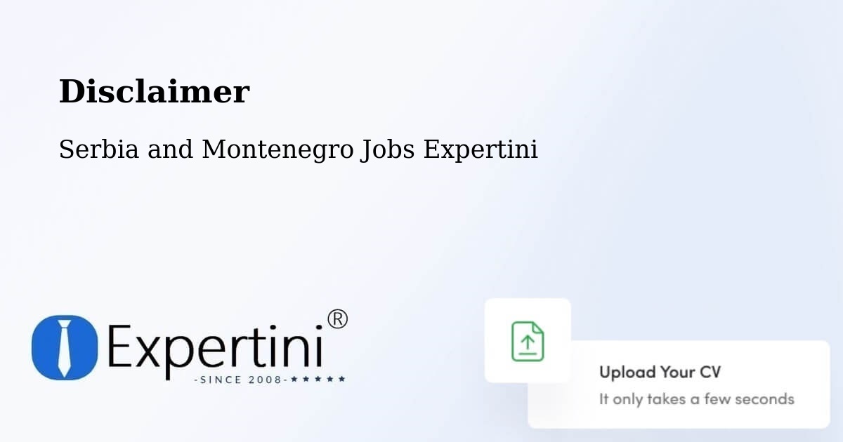 Disclaimer – Nakusp - Serbia and Montenegro Jobs Expertini