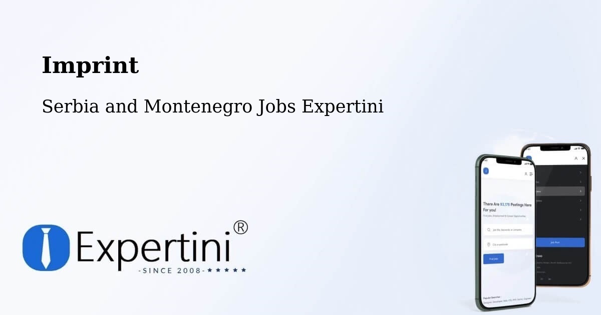 Imprint – Nakusp - Serbia and Montenegro Jobs Expertini