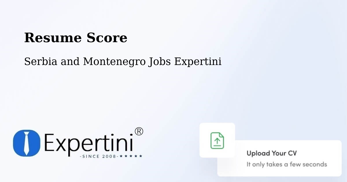 Resume Score & Job Description Match Tool – Nakusp - Serbia and Montenegro Jobs Expertini